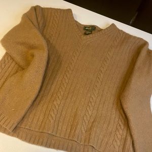 EDDIE BAUER ⚡️VINTAGE⚡️ made from RARE VINTAGE MATERIAL — BROWN/TAN WOOL SWEATER